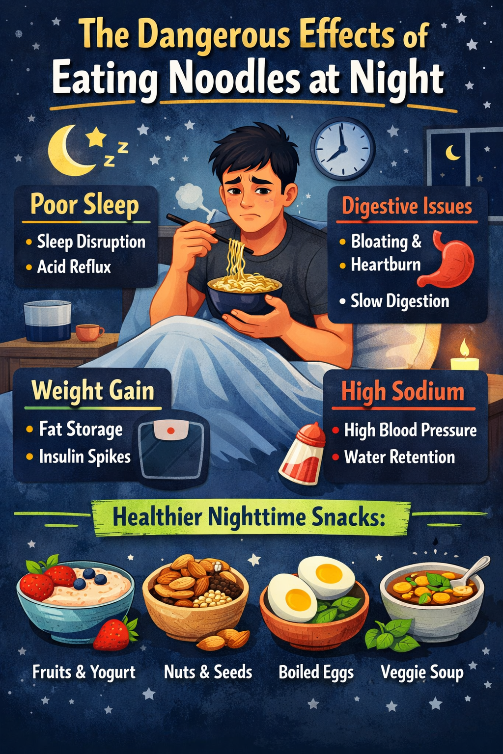 The Dangerous Effects of Eating Noodles at Night